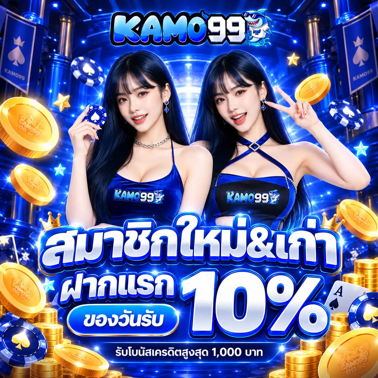 KAMO99 โปรสมาชิกใหม่หรือเก่า ฝากแรกของวันรับโบนัส 10%